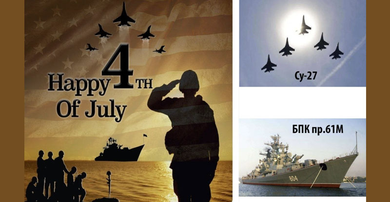 Twitter users jeer US Pacific Fleet for July 4 graphic featuring Russian  planes, warship
